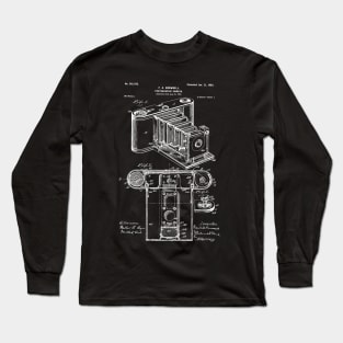 Photographic Camera Patent / Camera Blueprint / Camera Patent Illustration Long Sleeve T-Shirt